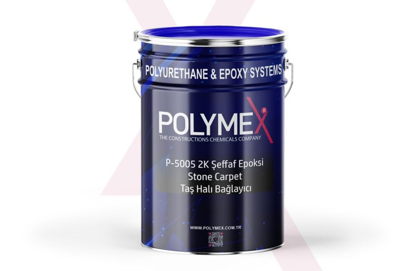 POLYMEX-5005-2K Şeffaf Epoksi Stone Carpet Taş Halı Bağlayıcı